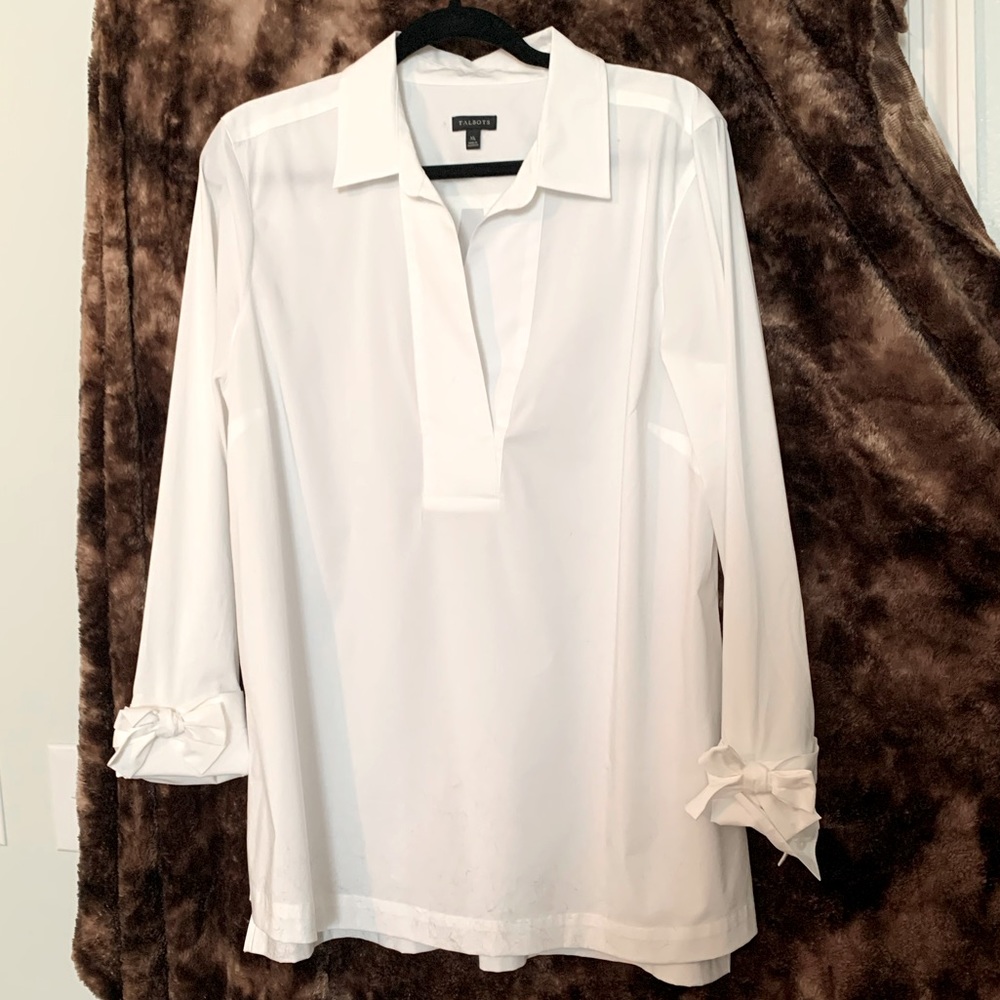 Talbots white tunic